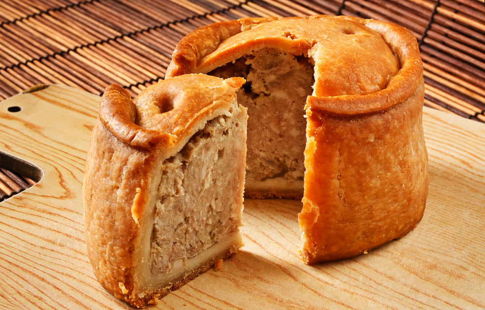 Hand crafted pork pie Boston Sausage