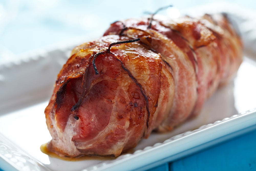 2 x Mini Pork Fillet Roasts wrapped in Bacon